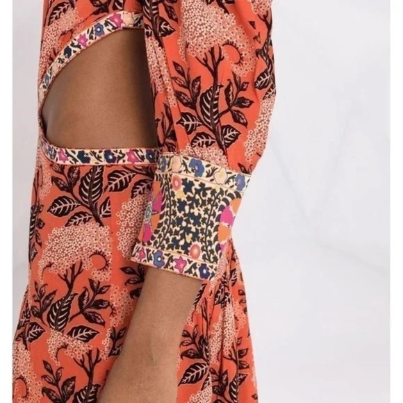 ba&sh Gabriel Cut Out Open Back Floral Print Maxi Dress - Picture 6 of 10